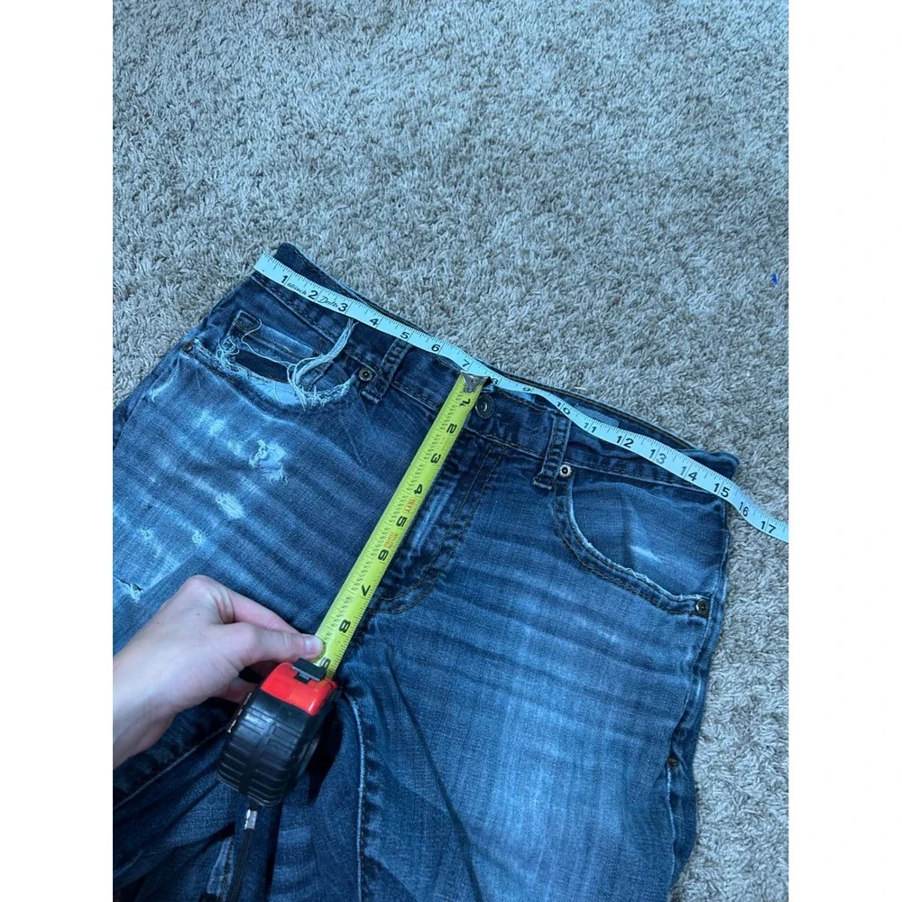 BKE Jake Mens 31R Straight Leg Jeans Distressed Y2K 2000s Grunge Skater